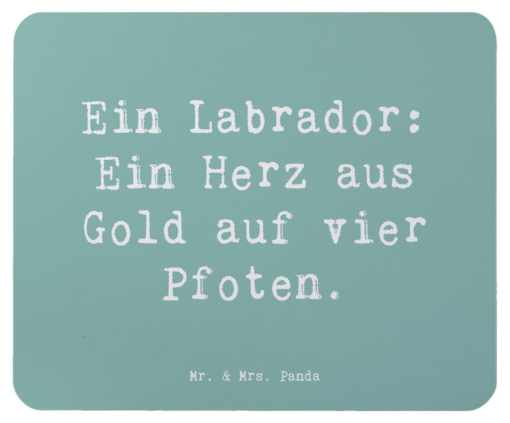 Mr. & Mrs. Panda Mouse Pad Spruch Labrador Herz - Meeresbrise - Geschenk, Hunderassen Pflege, Charakter, computer mauspad, pc mausunterlage, laptop...