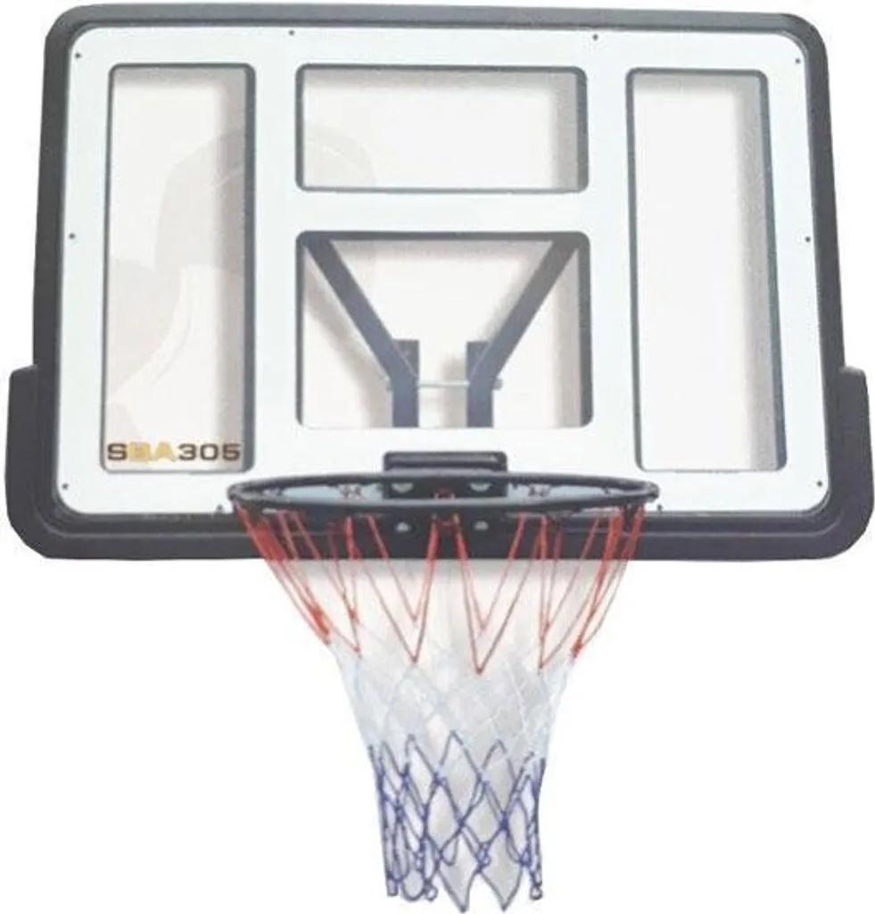 Panneau de basket transparent 110x75 cm noir pour un tir précis