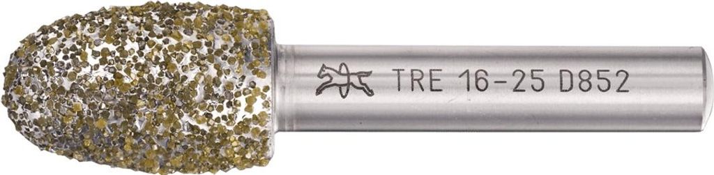 PFERD TOOLS Diamant-Schleifstift Tropfenform 16x25x8 mm D852 zum Schleifen von Grau-und Sphäroguss