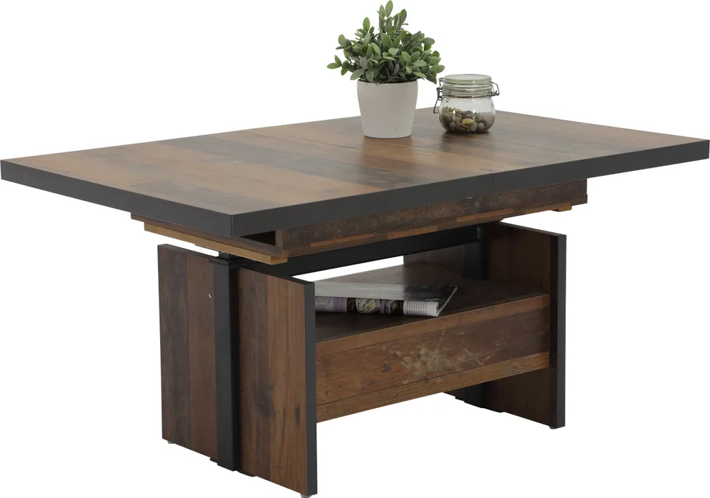 Table basse gain de place Noah relevable et extensible pour petits salons