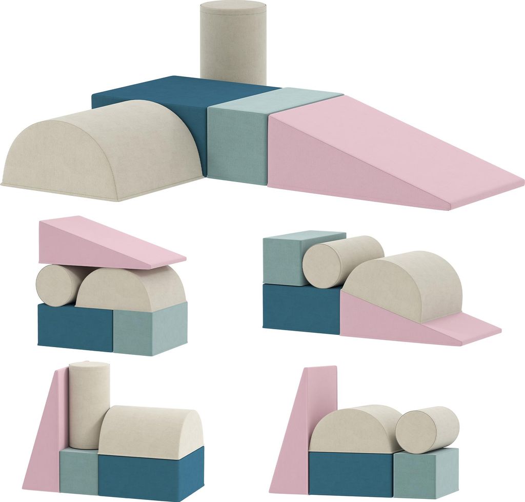 5-teiliges Schaumstoffblöcke-Set für Babys & Kleinkinder, zum Bauen, Spielen, Klettern, Indoor-Set, Schaumstoff, Bunt