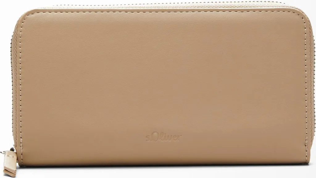 s.Oliver Portafoglio Zip Around Wallet Brown - Stile Professionale Donna