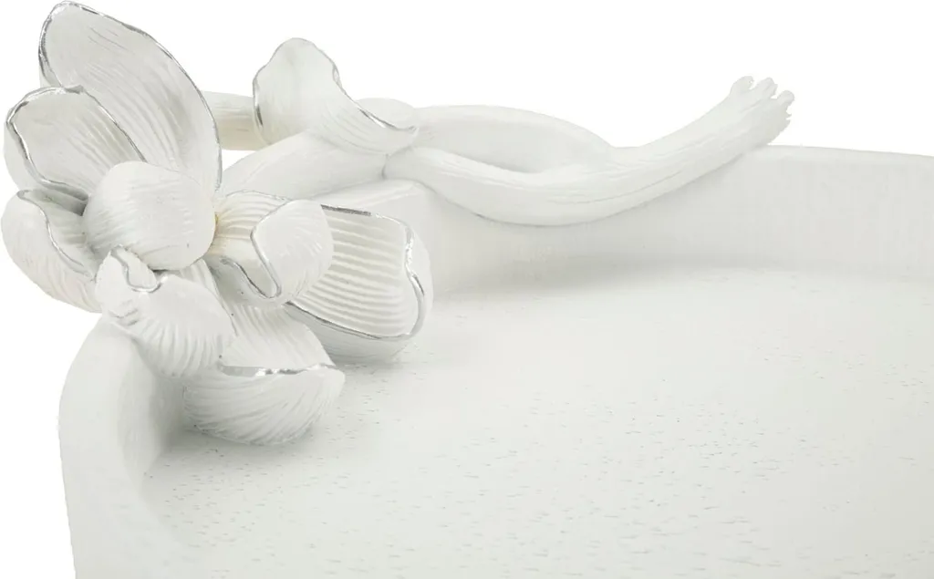Coupe décorative design fleur de magnolia blanche pour salon chic