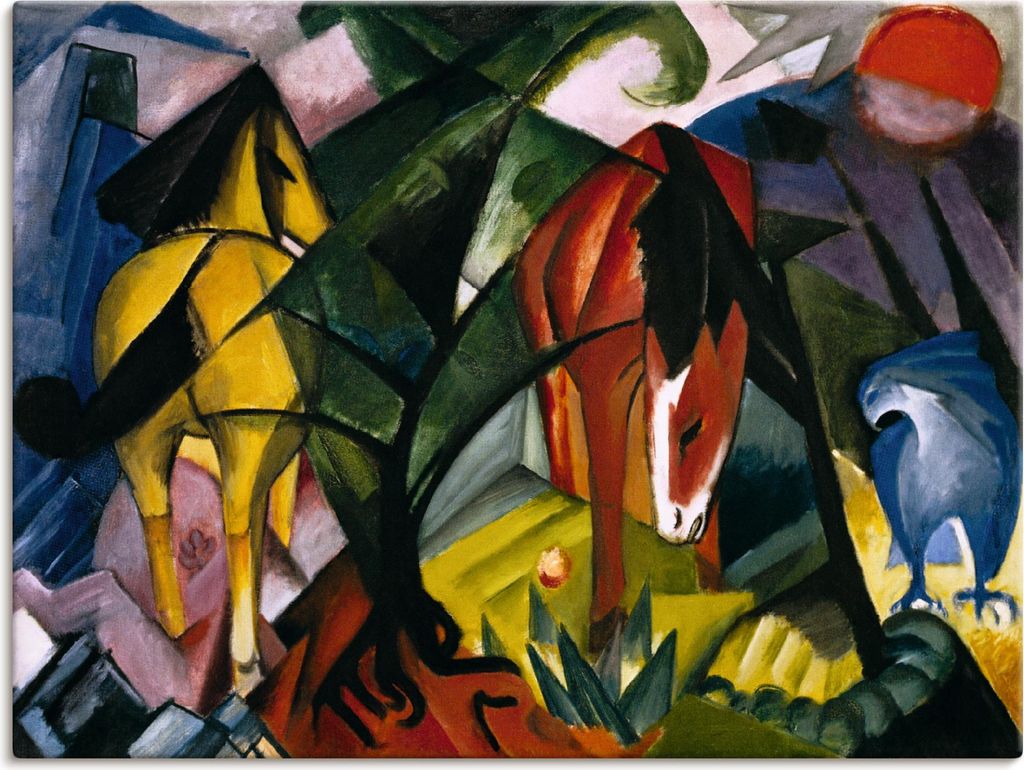 ARTland Leinwandbild Pferde und Adler. 1912 Größe: 120x90 cm