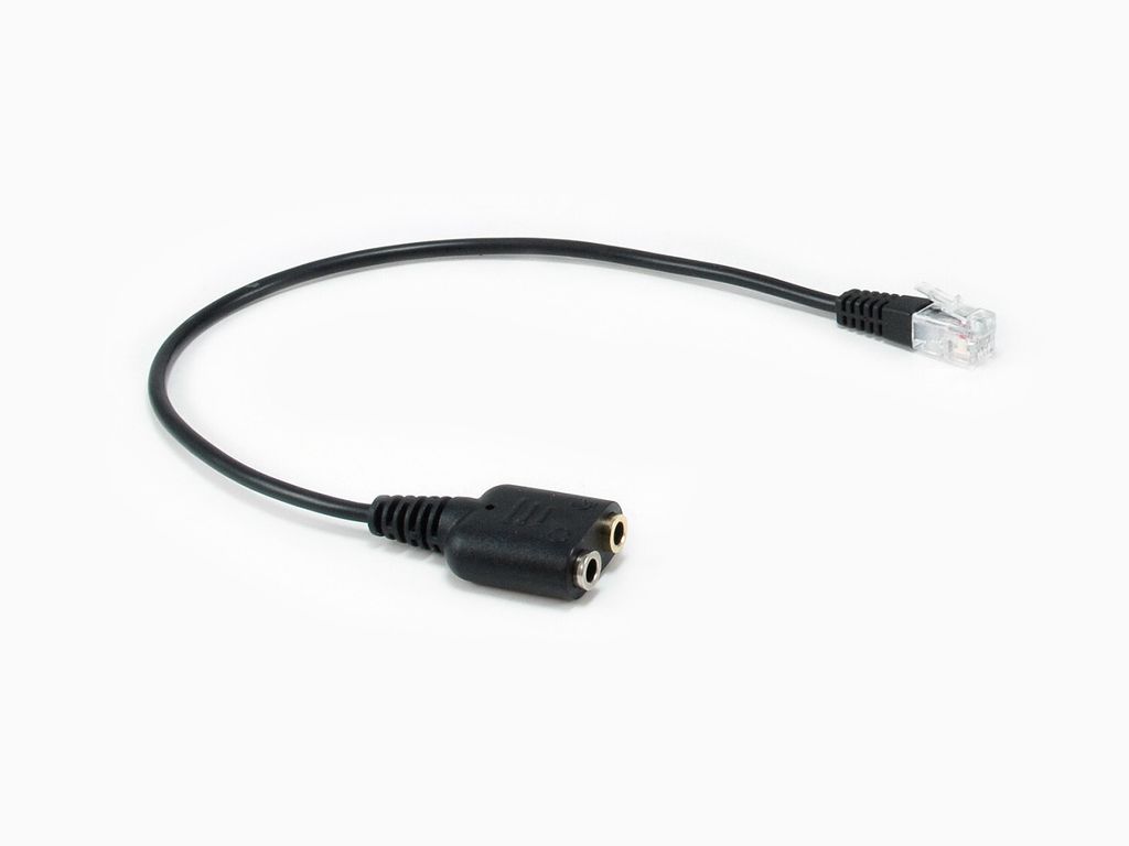 Equip Telefonkabel RJ9->2x3.5mm St/Bu 0.25m schwarz