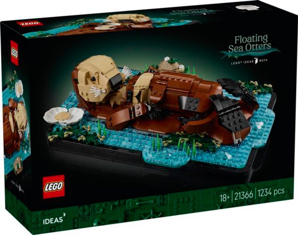 LEGO Ideas 21366 Vydry plávajúce na mori – Dekoratívna Obrázok produktu 