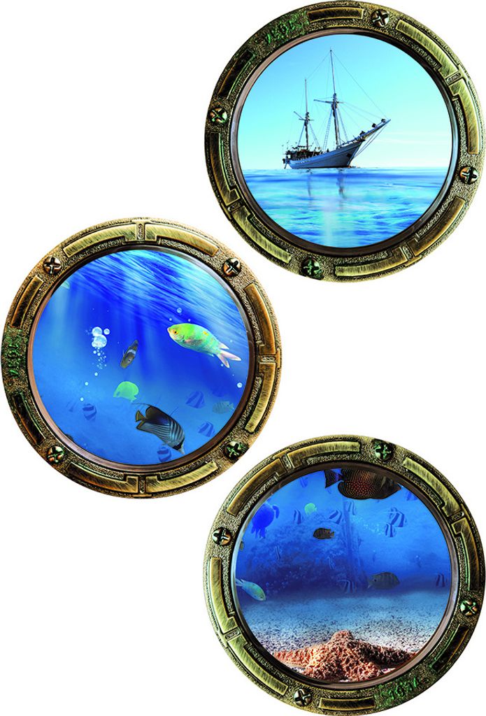 Sanders & Sanders Wandtattoo Unterwasserwelt Blau 65 x 42.5 cm