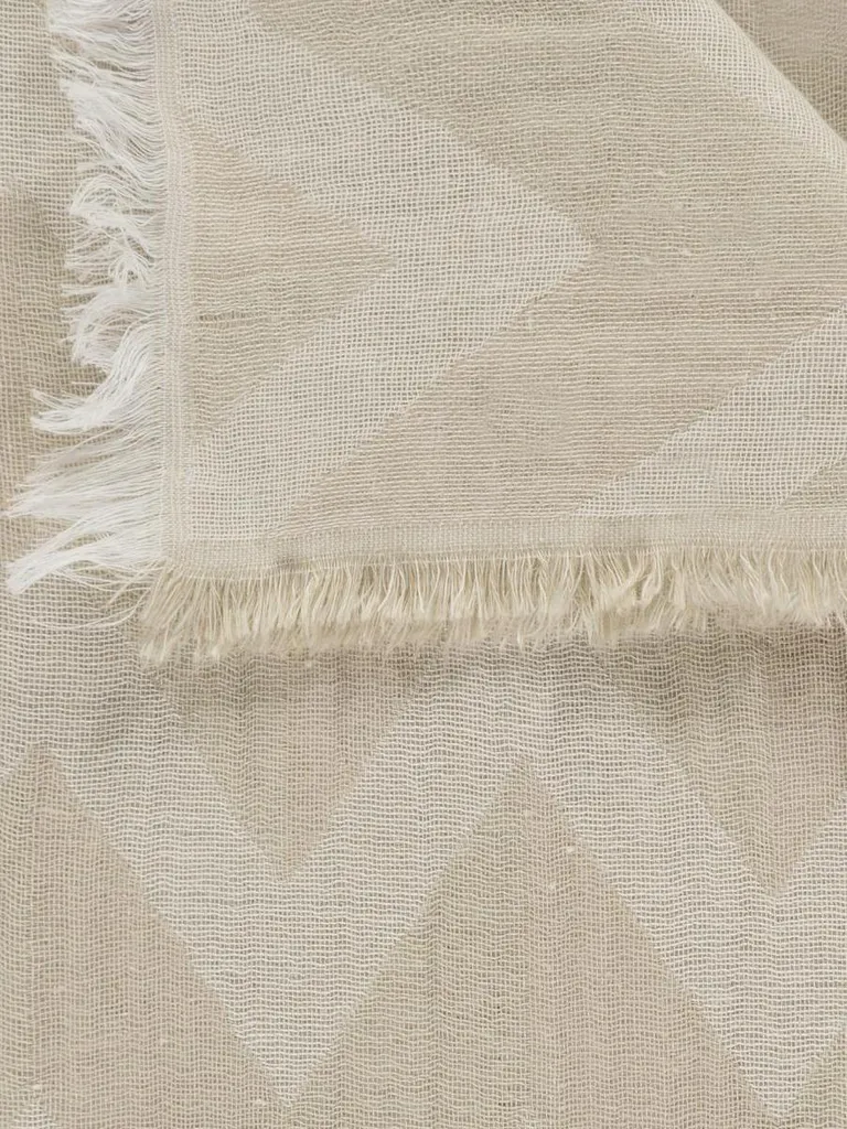 Sciarpa Leggera Beige Zig Zag Passigatti - Praticità e Stile Uomo - 3