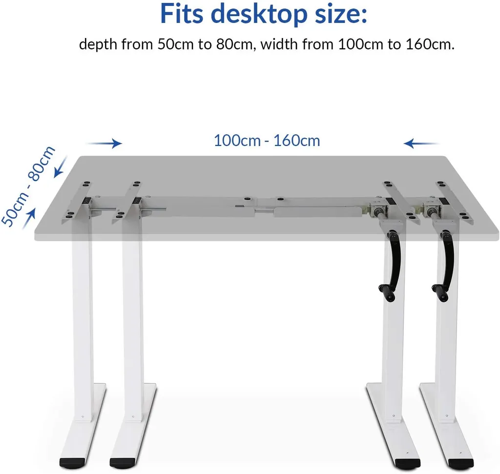 Dites adieu au mal de dos avec le piètement de bureau manuel Flexispot H1W