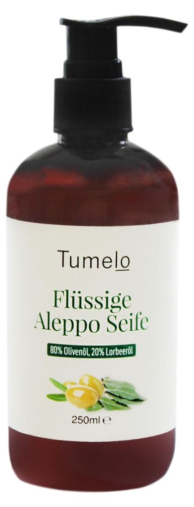 Original Aleppo Seife Flüssig 80% Olivenöl, 20% Lorbeeröl - Produktbild 
