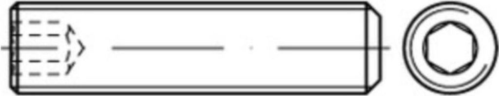 Reyher 913 I6KTGewindestift 12x50 mit Kegelkuppe 45H blank (100 Stück)
