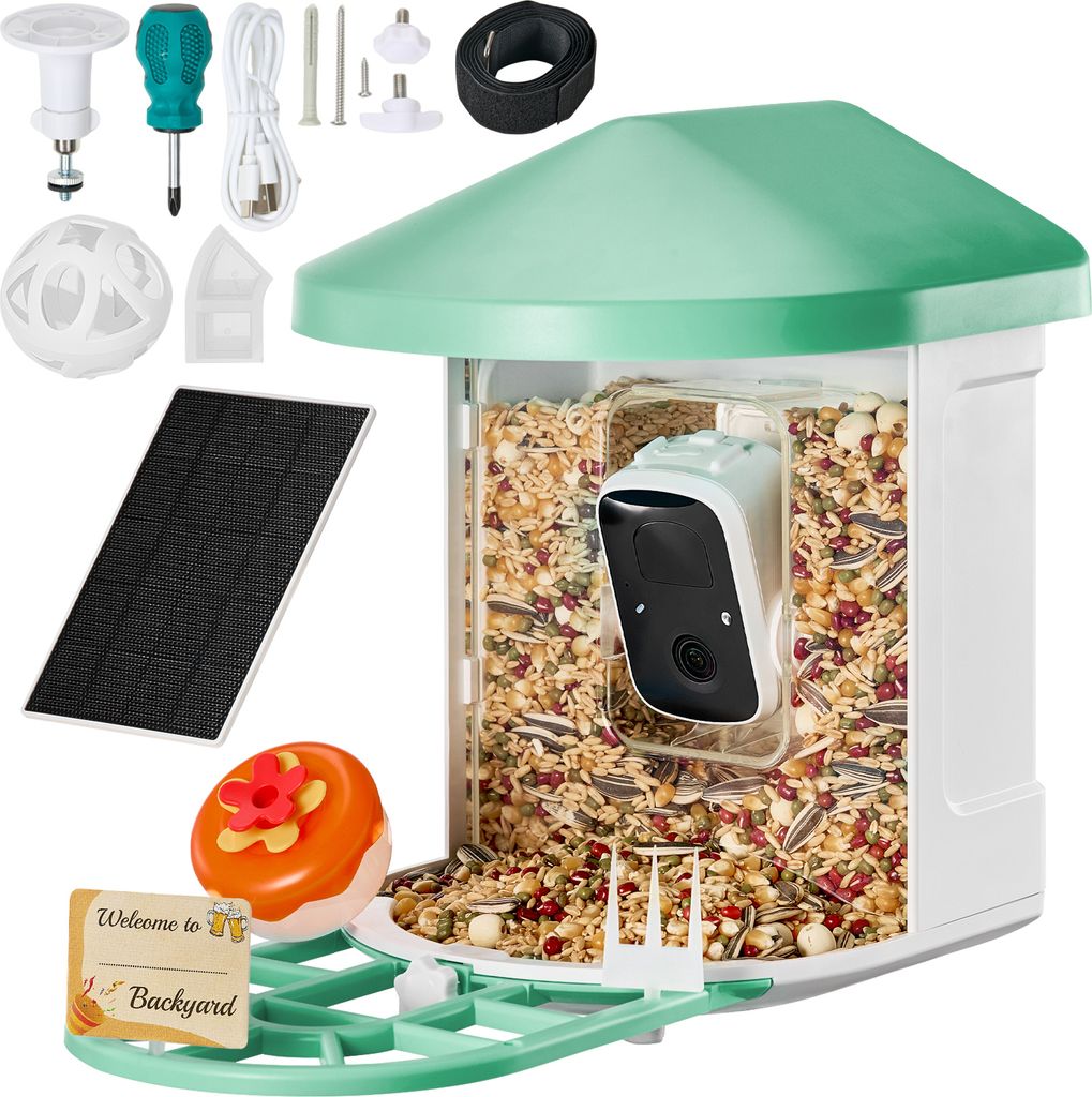 SucceBuy Smarte Vogel-Fütterer-Kamera, 2K HD, KI 10.000+ Produktbild 
