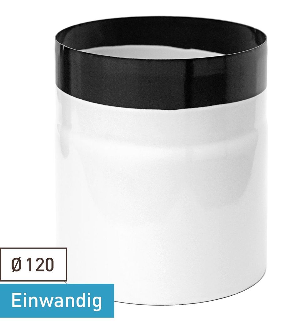 Raik Rauchrohr / Ofenrohr Emaille 120mm - 150mm Weiß