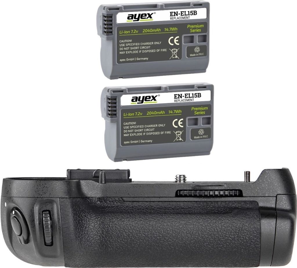 Batteriegriff Set für Nikon D800 D810 wie MB-D12 + 2x Produktbild 