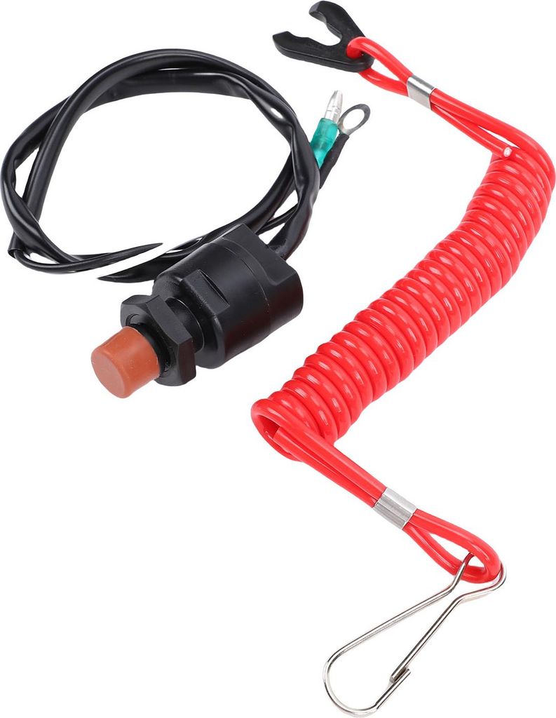 Bootsmotor-Notausschalter 65W-82575-01 mit Sicherheitsseil Ersatz für Tohatsu Außenbordmotoren ATV Boot Fahrrad
