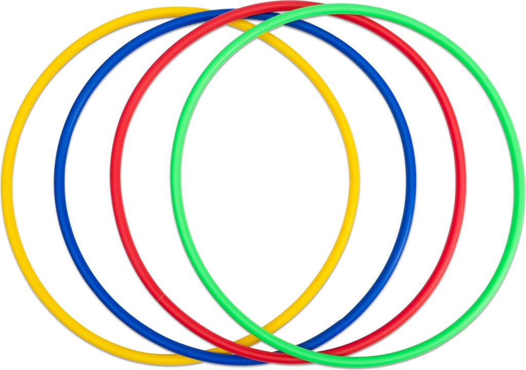 Betzold Gymnastik-Reifen mit Rundprofil, 4 Stück, Farbe: bunt, Setgröße: 4 Stück, Durchmesser: 80 cm