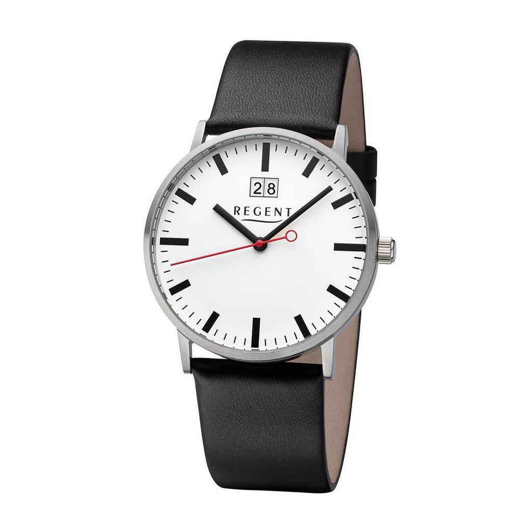 Regent Herren Uhr Lederarmband Leder Armbanduhr Analog Produktbild 