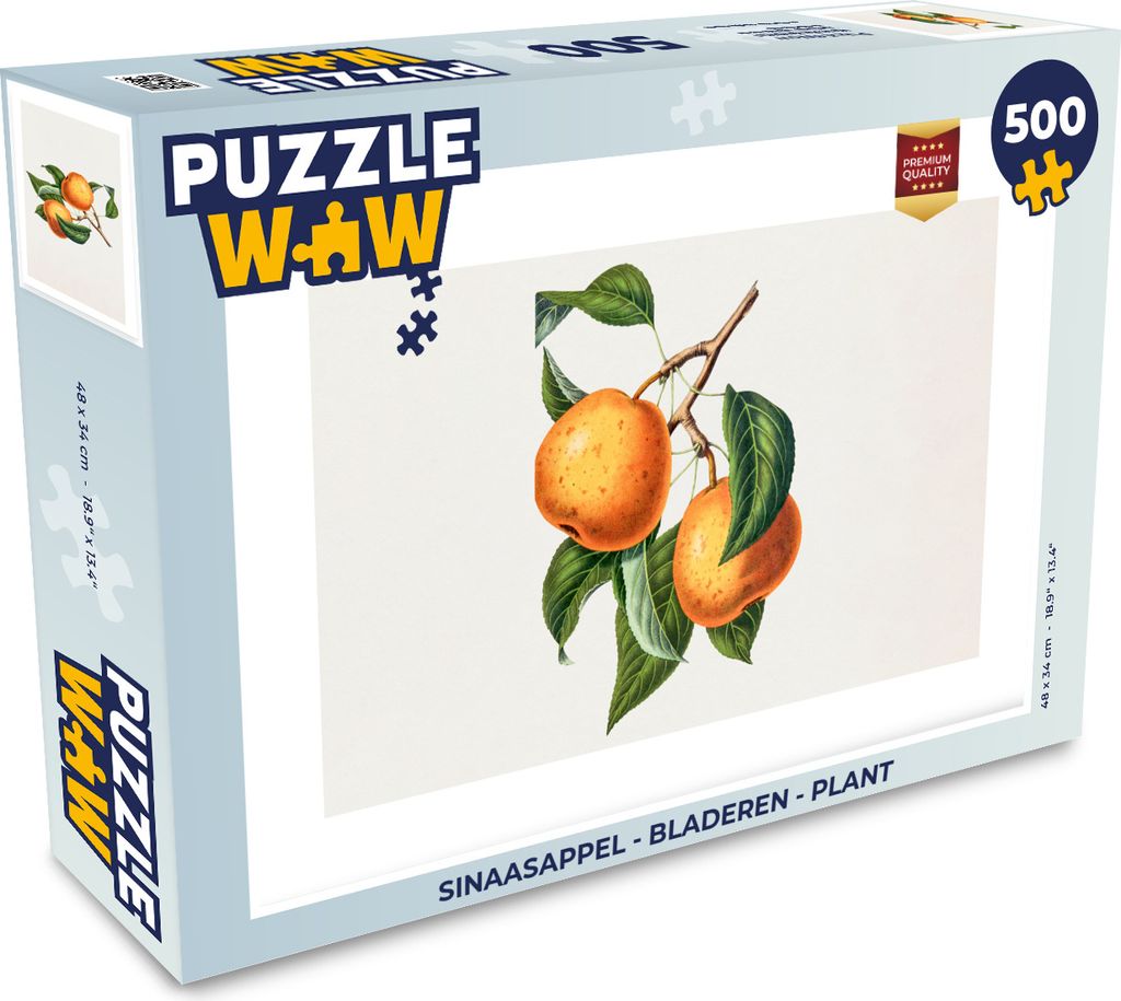 MuchoWow Puzzle 500 Teile Orange - Blatt - Pflanze - 500 Teile - Kinder - Selberbauen - Puzzlespiele