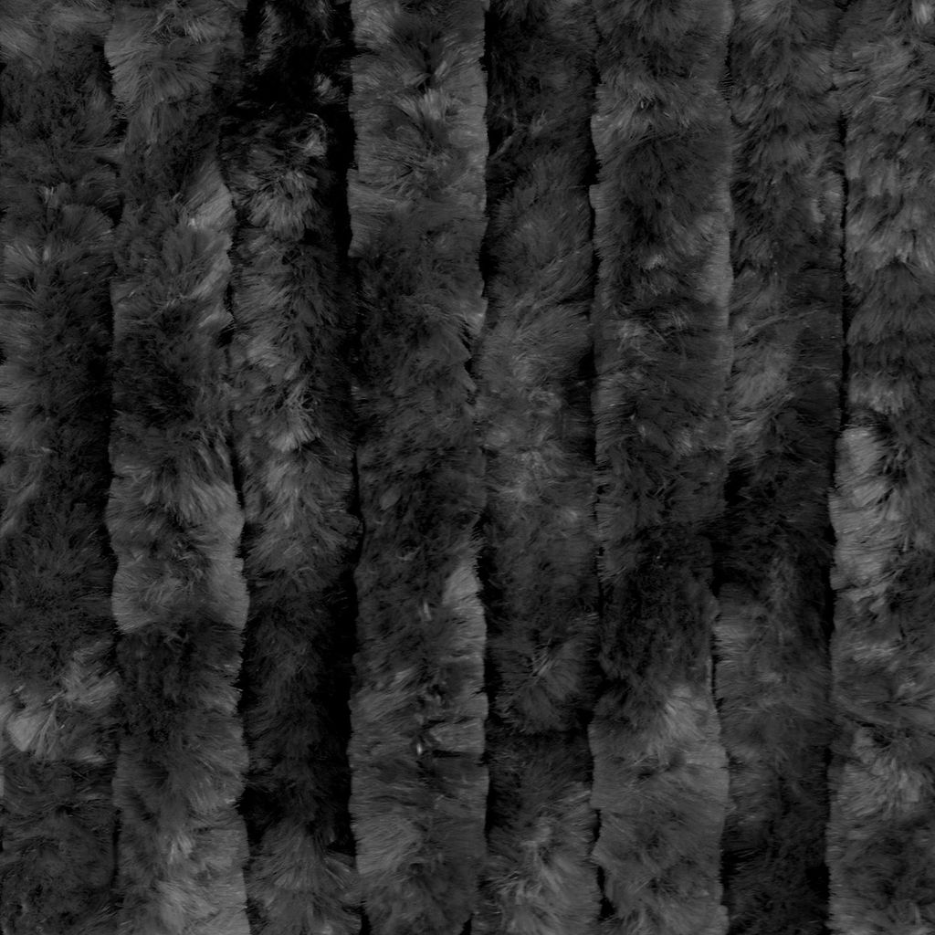 Moritz Flauschvorhang aus Chenille 100 x 200 cm schwarz Türvorhang als Fliegenschutz Insektenschutz für Camping Wohnwagen