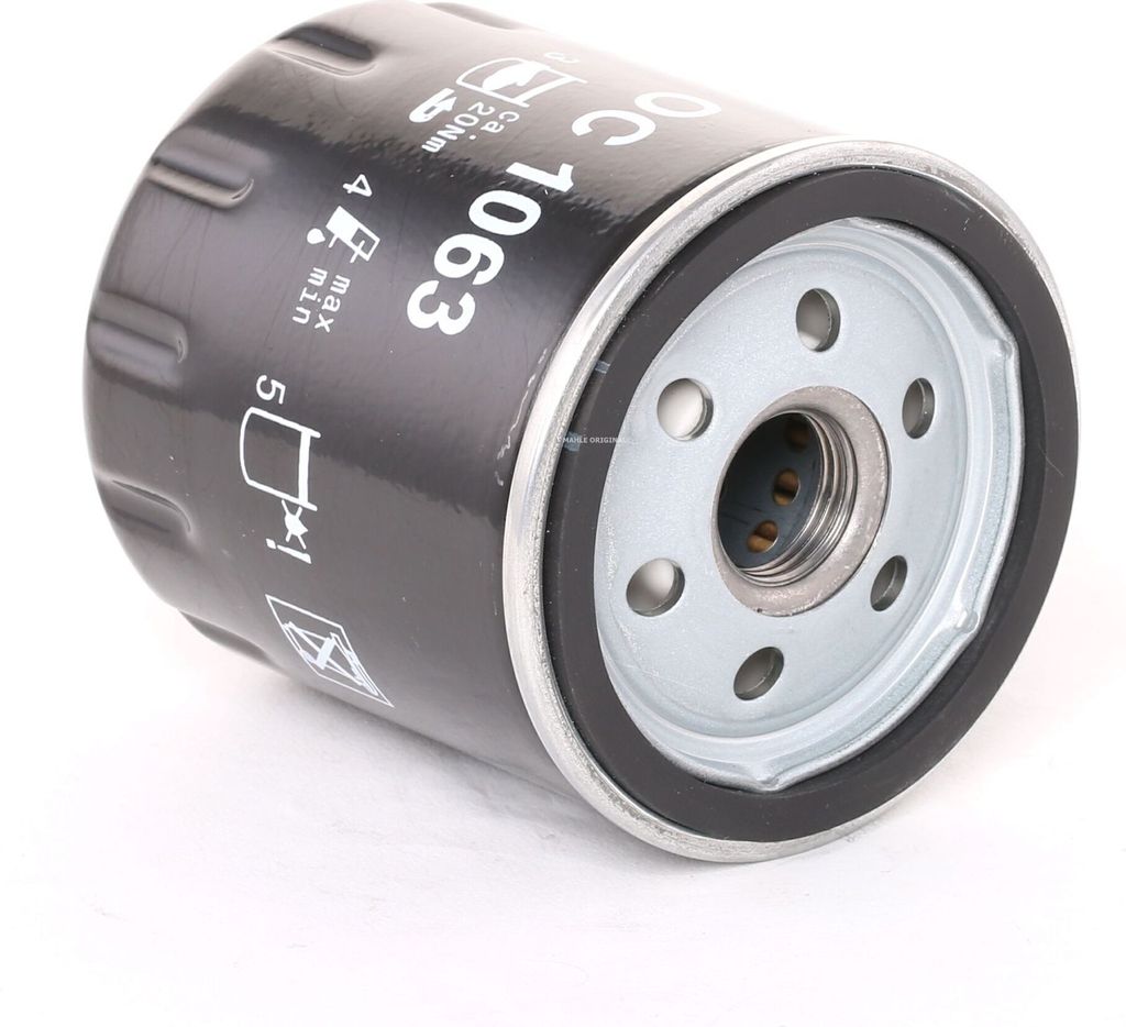 Ölfilter MAHLE OC 1063 Anschraubfilter für FORD Fiesta Mk6 Schrägheck (JA8, JR8) FOCUS III Turnier Fiesta Mk5 Schrägheck (JH1, JD1, JH3, JD3) K...