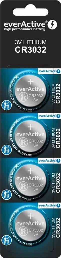 everActive LITHIUM MINI BATTERIES CR3032 4 PCS.