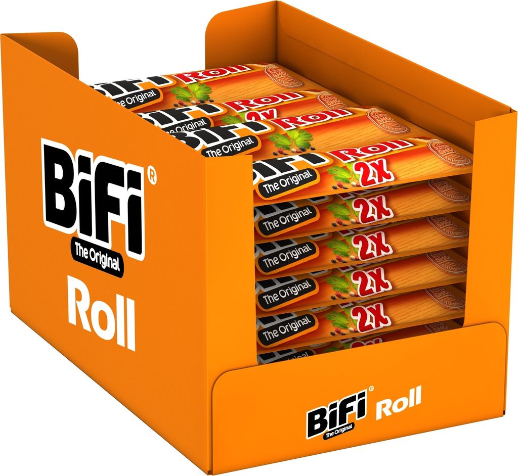 BiFi Roll | herzhaft-salzig im Teigmantel | perfekter Snack für unterwegs | 24er Pack für anhaltenden Genuss, 12 x 2 x 40 g