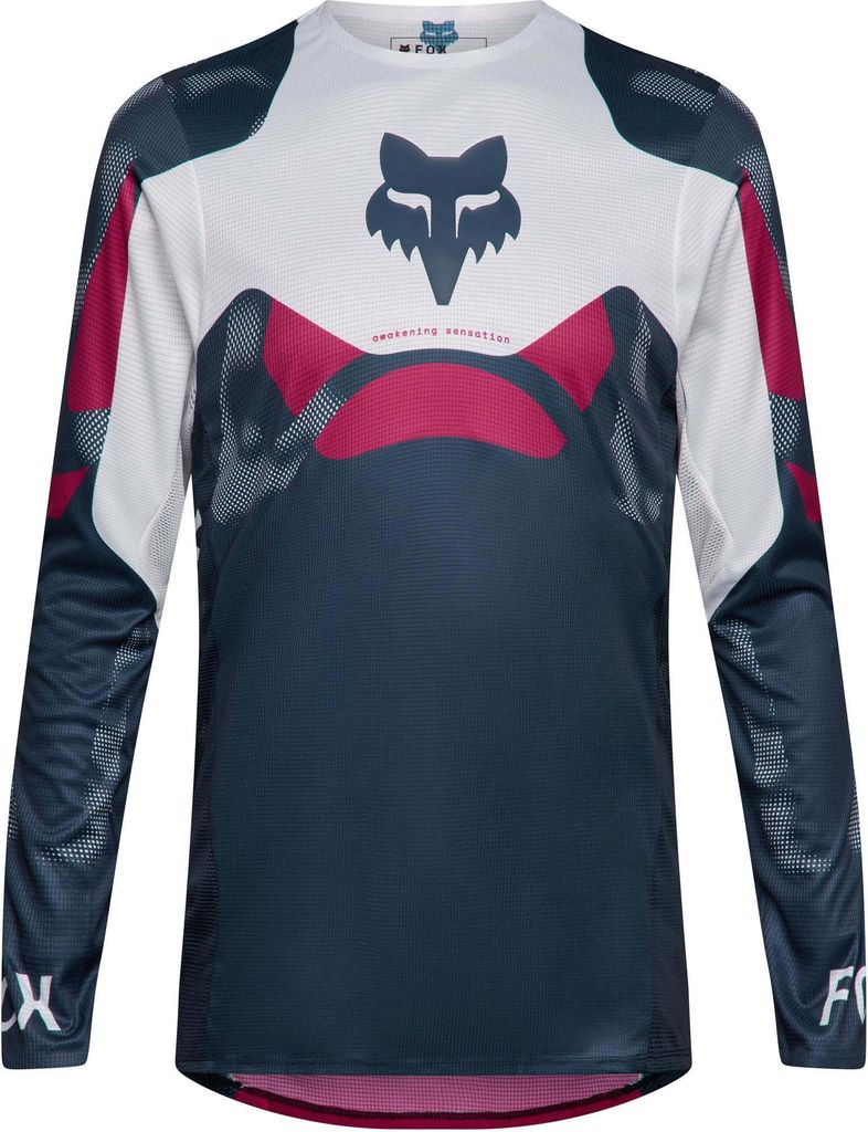 FOX Flexair Tactile Motocross Jersey, blau/weiß, XL