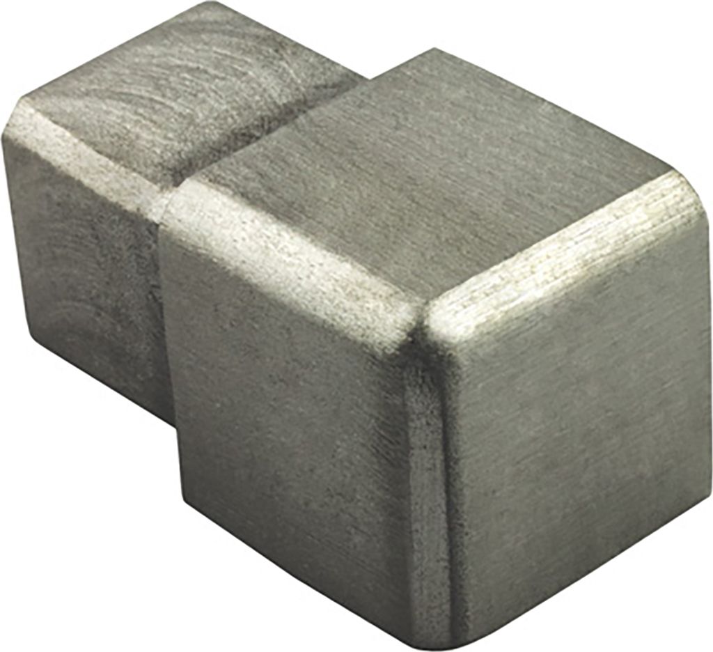 Quadrat Edelstahlschiene Profil Fliesenschiene Edelstahl V2A L250cm 12mm Ausseneck gebürstet