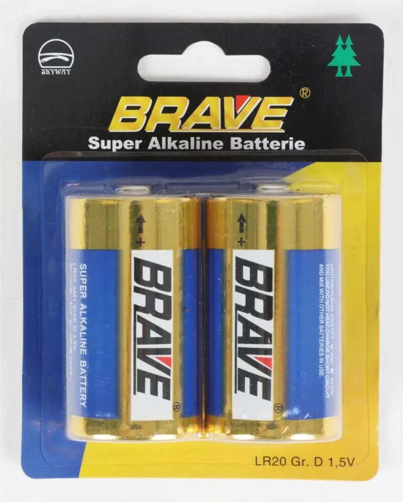 Lot de 24 Piles Alcalines LR20 Format D Brave Super pour Gros Appareils