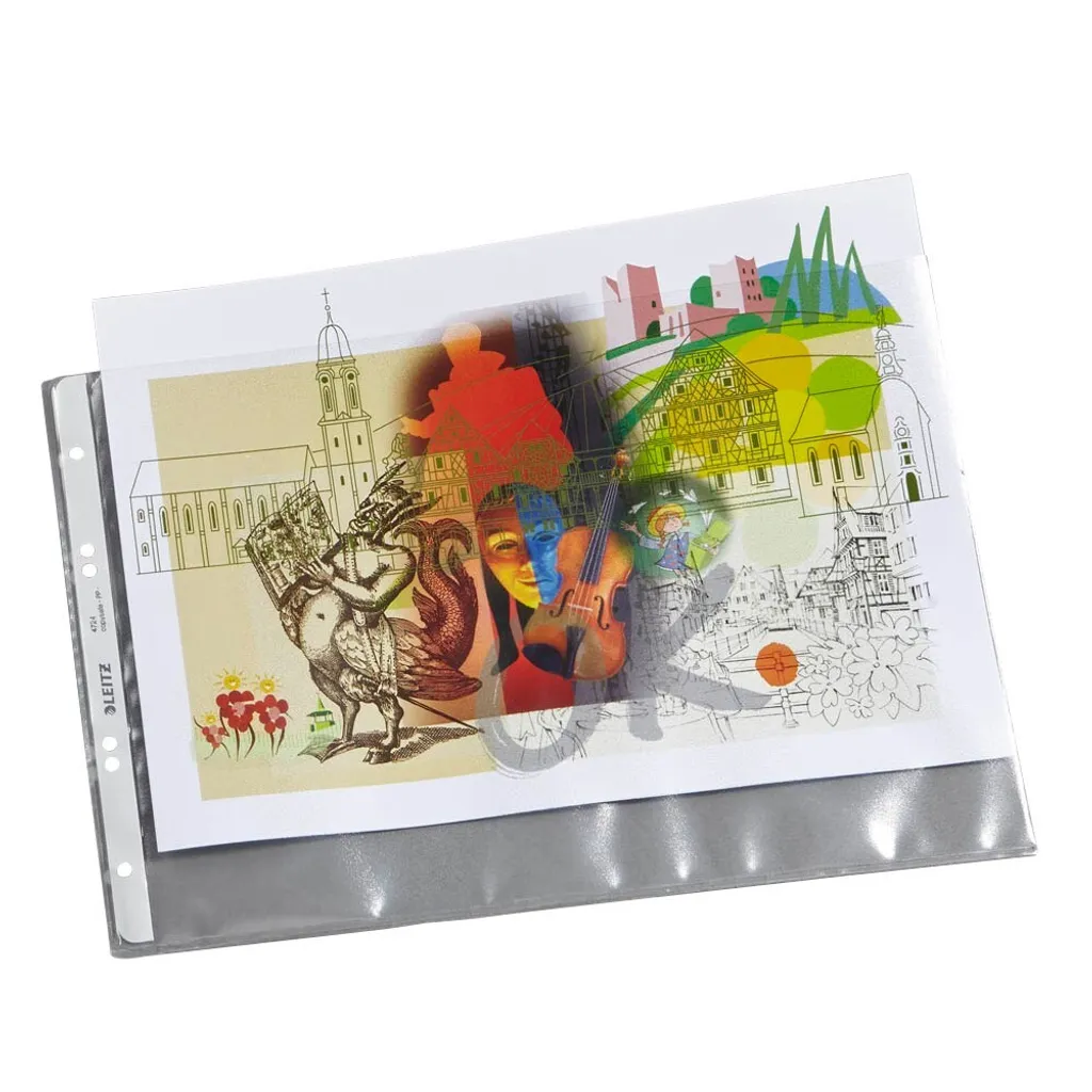 Pochette Perforée A4 Paysage Leitz Premium avec Protection Renforcée