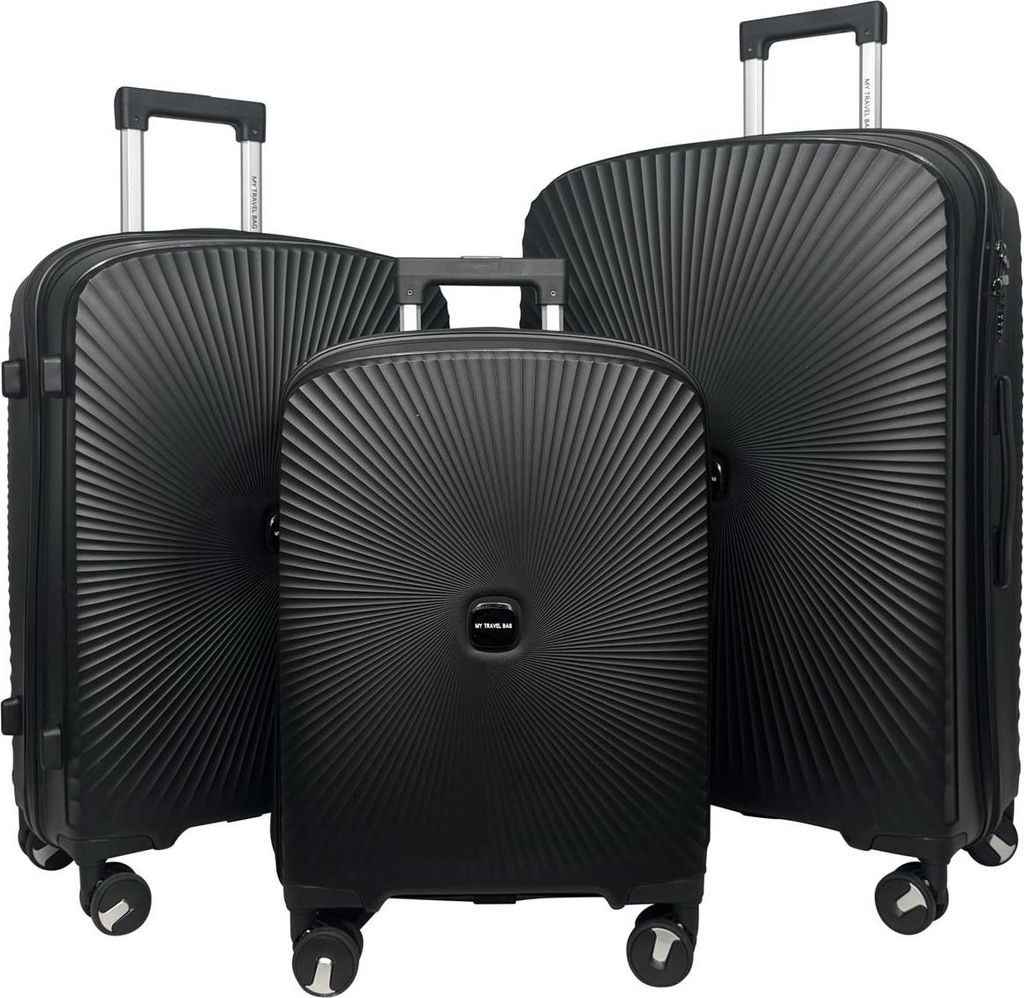 My Travel Bag Reisekoffer Neapel schwarz-3er Set (M+L+XL)