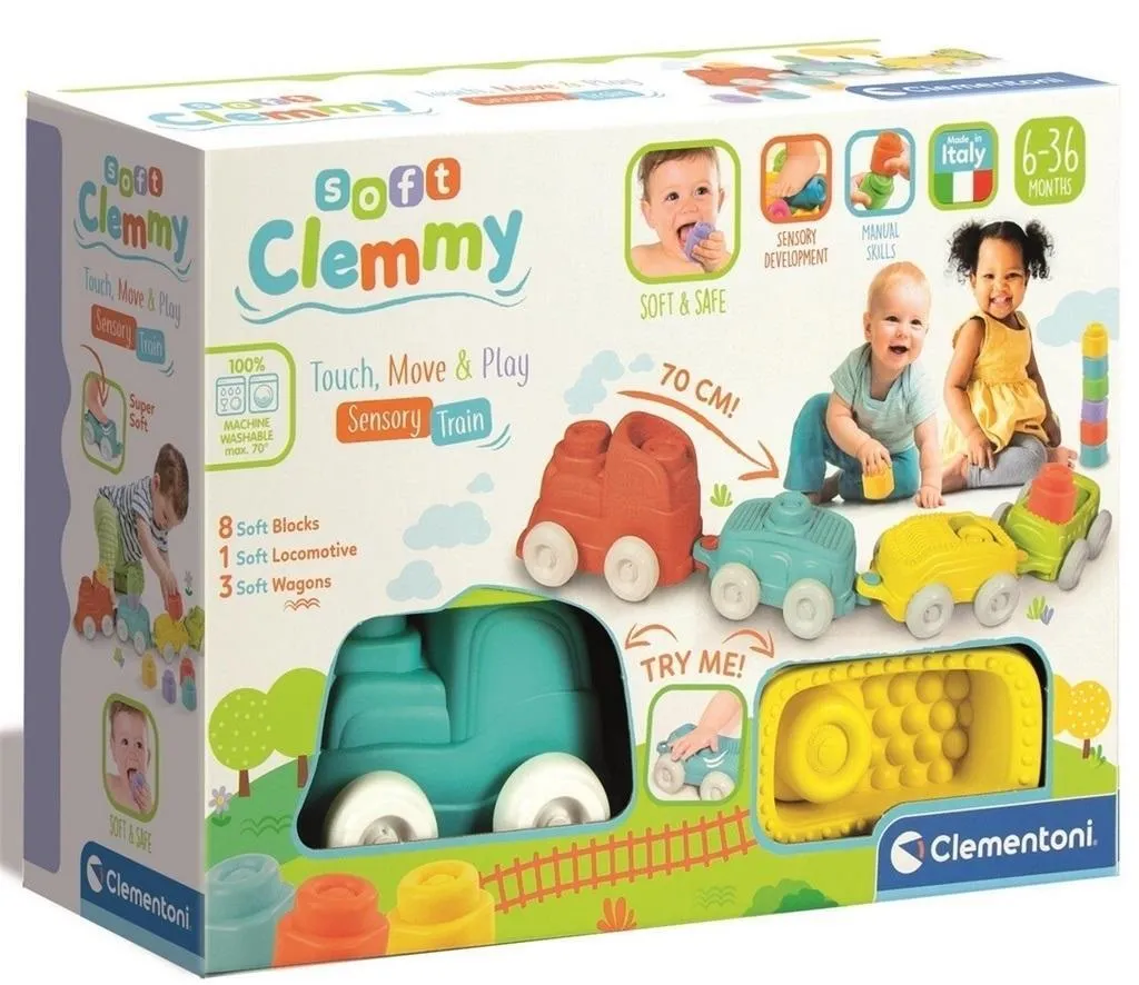 Jouet de construction train Soft Clemmy Junior 12 pièces pour bébé - 22