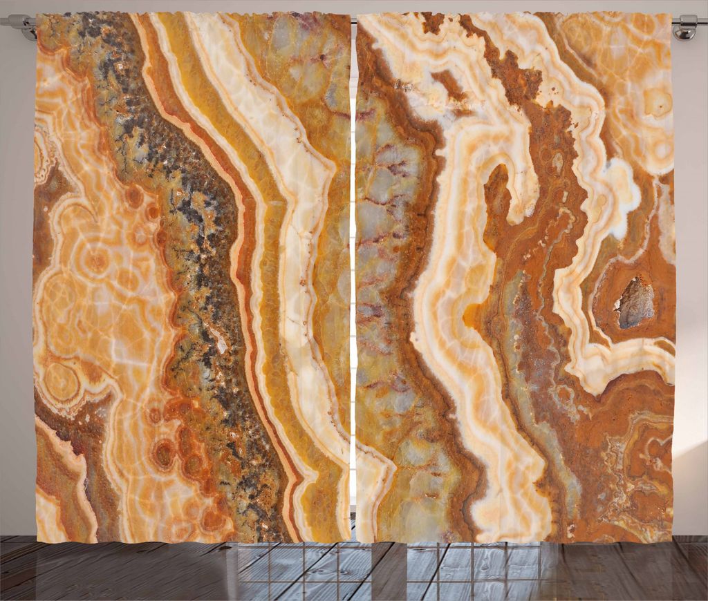 ABAKUHAUS Marmor Rustikaler Vorhang, Aquarell Mineral Form, Wohnzimmer Universalband Gardinen mit Schlaufen und Haken, 280 x 245 cm, Mehrfarbig