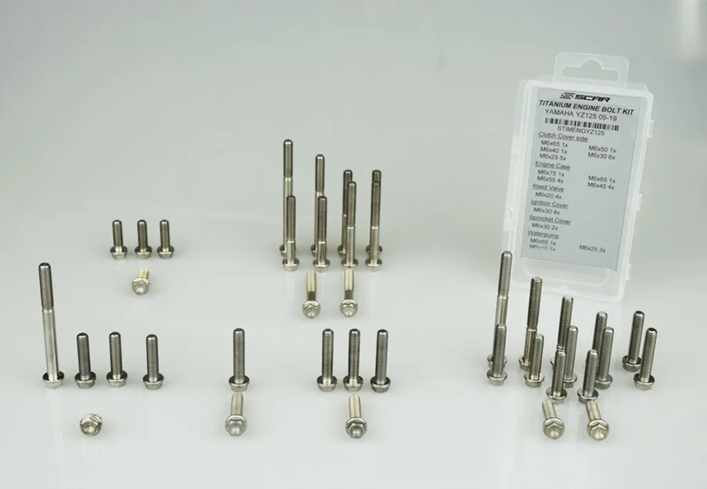 Kit Vis Titane SCAR 41 Pièces Ultra Léger et Anti-Corrosion pour Moteur