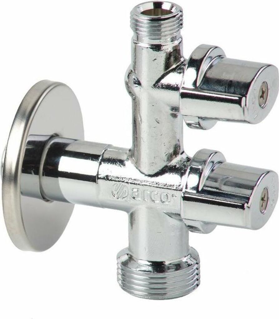 Ventil k pračce1/2 "x3/4 "x3/8", anticalc, chrom Obrázek produktu 