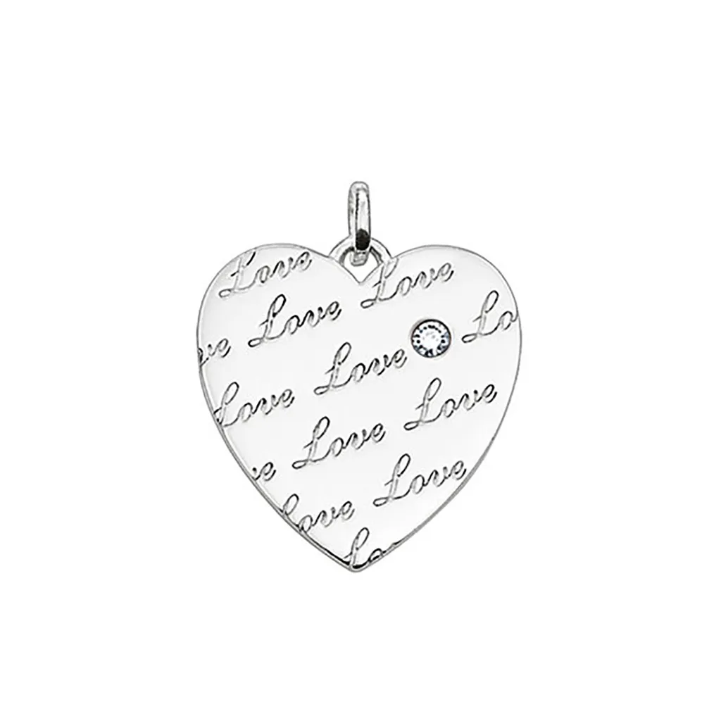 Thomas Sabo Collana Cuore Argento e Diamante SD_PE0018-153-14 Outlet