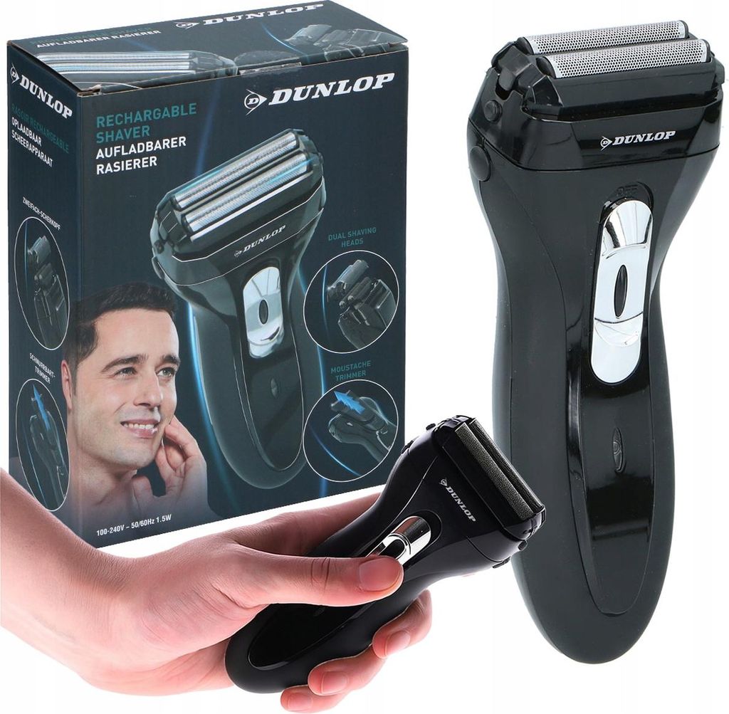 12x Dunlop Cordless Shaver Cordless Beard Trimmer Hair Immagine del prodotto 