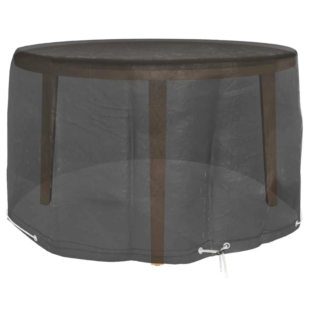 Copritavolo Giardino 125x75 Rotondo - Telo Nero con Occhielli PE