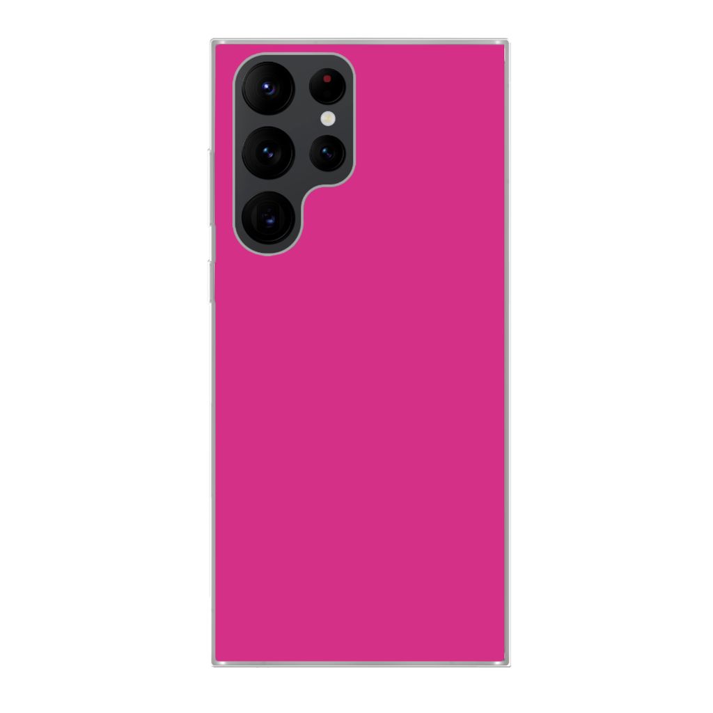 MuchoWow Handyhülle Schutzhülle Hülle für Samsung Galaxy S22 Ultra Fuchsia - Neon - Farben Silikon Softcase Handy Hülle - Abbildung