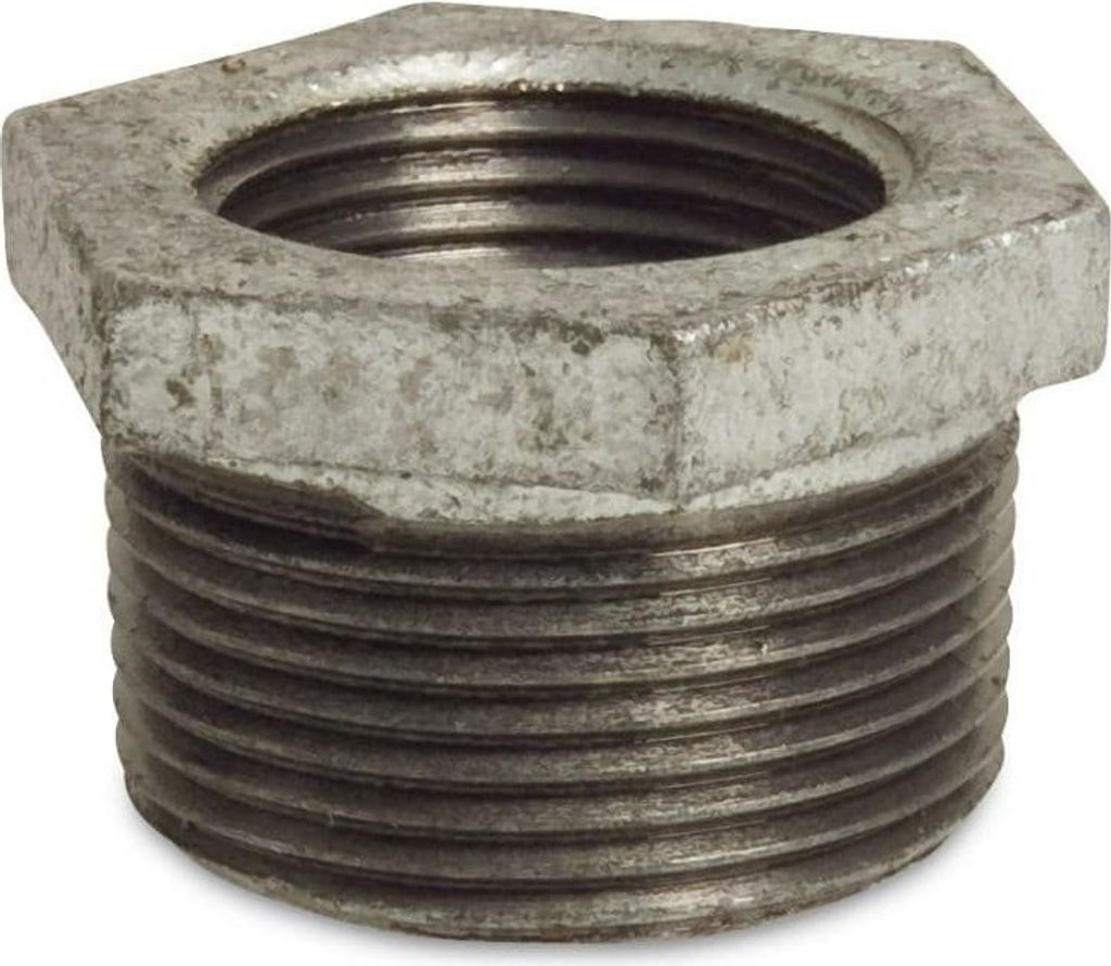 Gewindefitting Temperguss Reduzierstück 3/4" AG x 1/2" IG