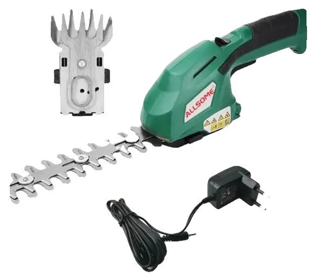Taille-haie électrique 190 mm lame double 1300 mAh avec chargeur inclus