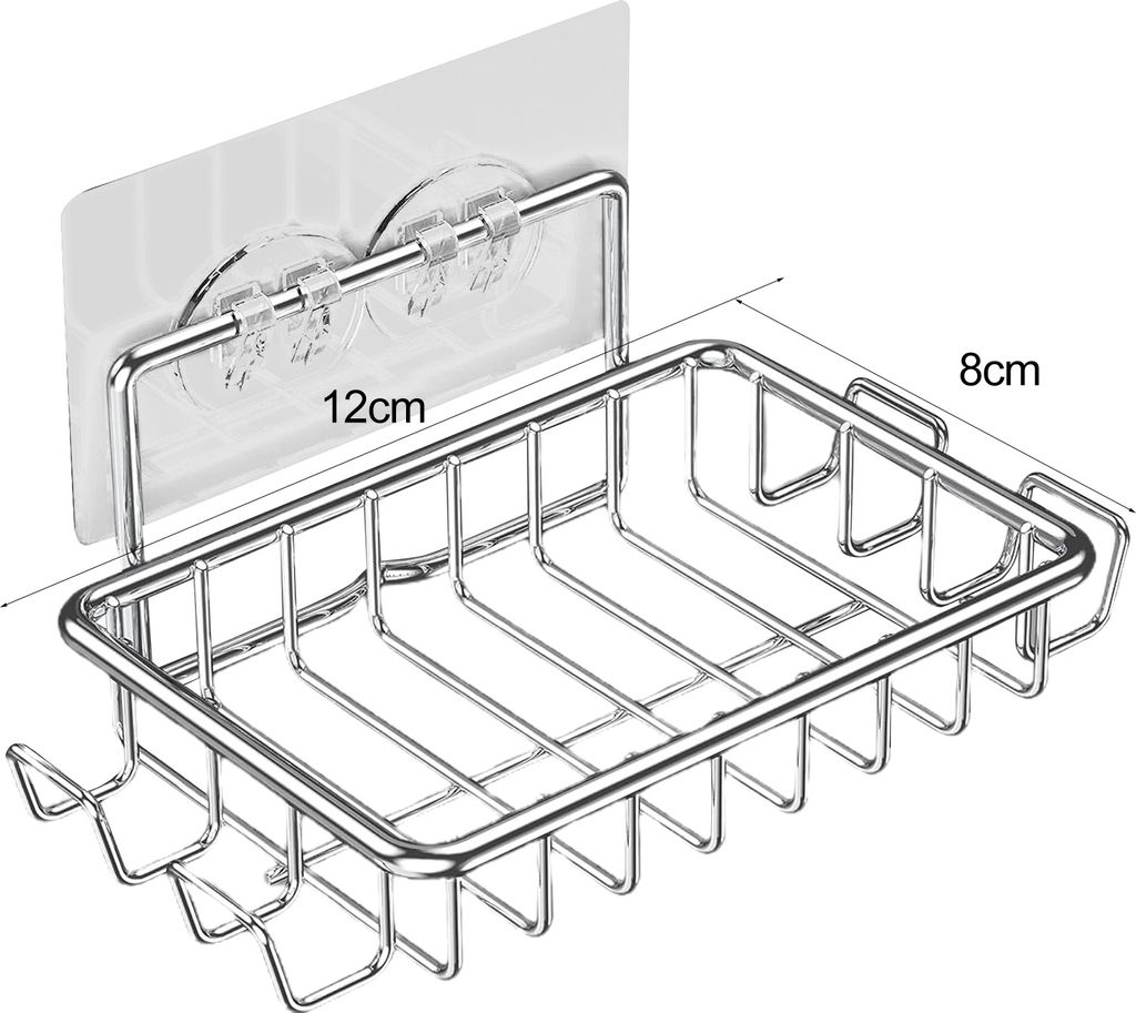 Seifenhalter Badezimmer Seifenregal Ausgehöhlter Abfluss Edelstahl Wandmontage Stanzfrei Tolle Klebeaufkleber Rutschfest Stabil Rasierer Handtuch ...