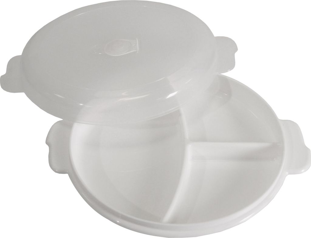 TESTRUT - Assiette pour micro-ondes avec capot et évent Image du produit 