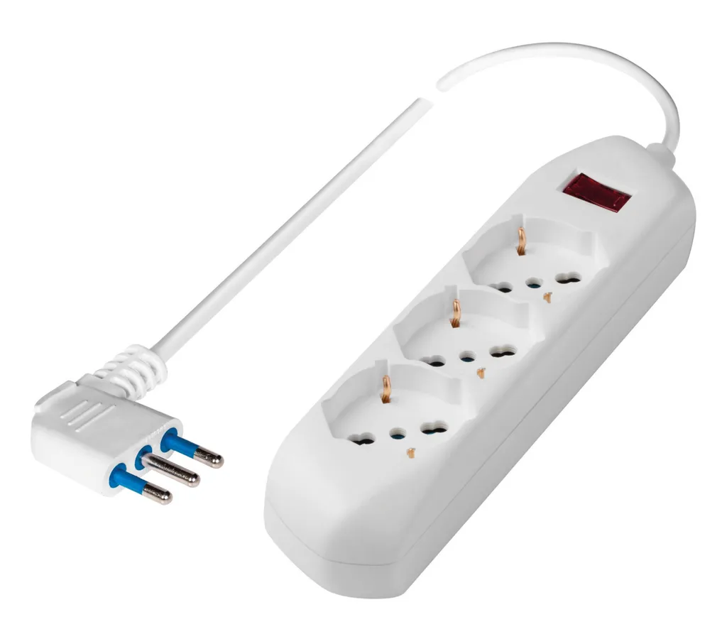 Multipresa 3 Posti Poly Pool 1.5m: Bivalente, Schuko e Sicurezza CE