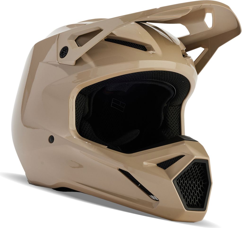 FOX V1 Solid Motocross Helm, braun, XS (53/54)