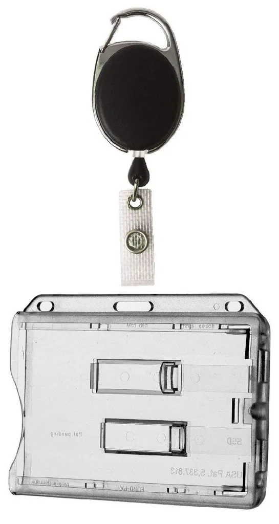 Porte-carte horizontal double face pour badge professionnel pro