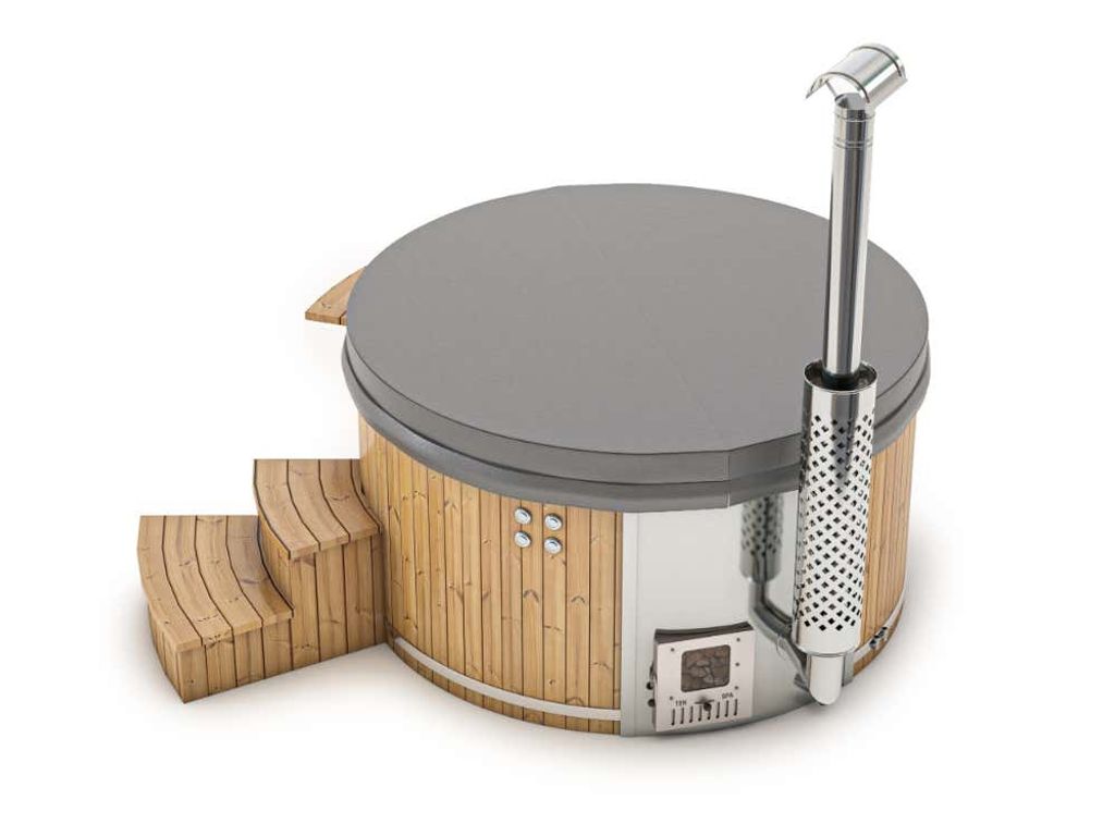 Finntherm Holz Badefass Stockholm aus Thermoholz, Produktbild 3