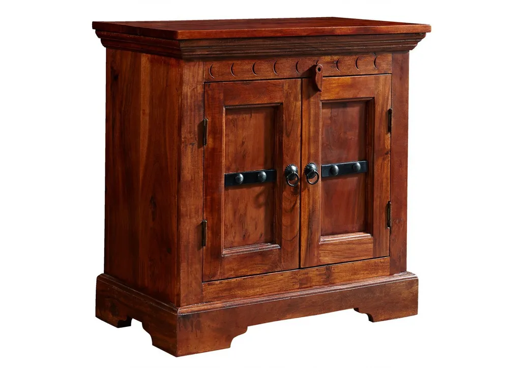 Meuble de rangement 65x36 cm en acacia pour entrée ou chambre OXFORD