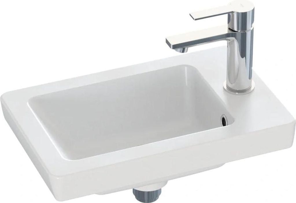 Dansani Waschtisch Larghetto Micro, 43x27 cm, Porzellan, Weiß, 1 Stk.