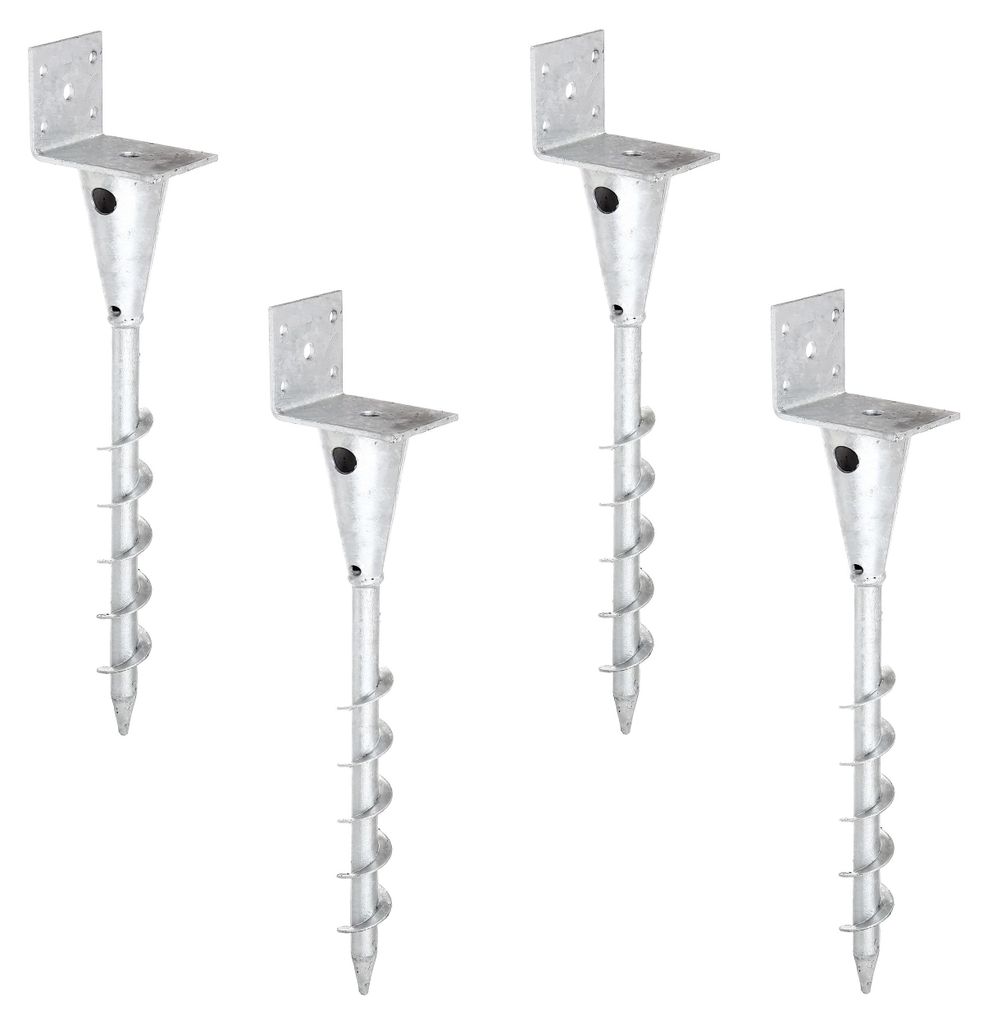 Alberts 4x support de poteau en L galvanisé à chaud support Image du produit 